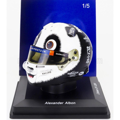 SPARK MODEL BELL HELMET CASCO HELMET F1 ALEXANDER ALBON TEAM WILLIAMS RACING N 23 CHINA GP 2024 - WHITE BLACK 1/5