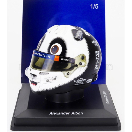 SPARK MODEL BELL HELMET CASCO HELMET F1 ALEXANDER ALBON TEAM WILLIAMS RACING N 23 CHINA GP 2024 - WHITE BLACK 1/5