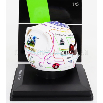 SPARK MODEL BELL HELMET CASCO HELMET F1 GUANYU ZHOU TEAM STAKE KICK SAUBER N 24 CHINA GP 2024 - WHITE 1/5