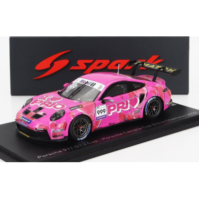 SPARK MODEL PORSCHE 911 992 GT3 CUP N 999 PORSCHE CARRERA CUP BRAZIL CHAMPION 2023 NICOLAS COSTA - PINK 1/43