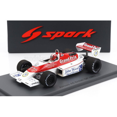 SPARK MODEL ARROWS F1  A6 N 29 ENGLISH GP 1983 MARC SURER - WHITE RED 1/43