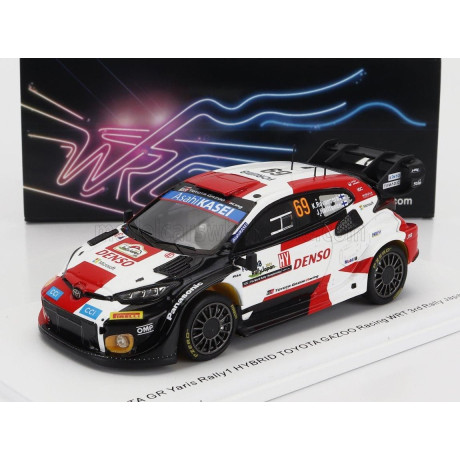 SPARK MODEL TOYOTA YARIS GR HYBRID RALLY1 TEAM TOYOTA GAZOO RACING WRT N 69 3rd RALLY JAPAN 2023 KALLE ROVANPERA - JONNE HALTTUN