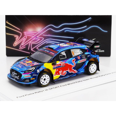 SPARK MODEL FORD ENGLAND PUMA RALLY1 TEAM FORD WORLD RALLY M-SPORT N 8 WINNER RALLY CHILE 2023 OTT TANAK - MARTIN JARVEOJA - BLU