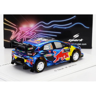 SPARK MODEL FORD ENGLAND PUMA RALLY1 TEAM FORD WORLD RALLY M-SPORT N 8 6th RALLY SAFARI 2023 OTT TANAK - MARTIN JARVEOJA - BLUE