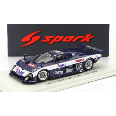 SPARK MODEL SPICE SE88C 3.3L V8 TEAM MAKO N 103 24h LE MANS 1990 ROBBIE STIRLING - JAMES SHEAD - ROSS HYETT - BLUE WHITE 1/43