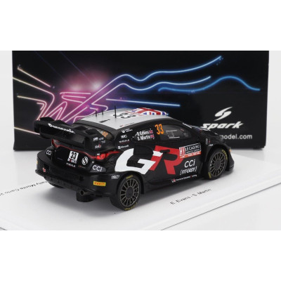 SPARK MODEL TOYOTA YARIS GR RALLY1 HYBRID TEAM TOYOTA GAZOO RACING WRT N 33 3rd RALLY MONTECARLO 2024 ELFYN EVANS - MARTIN SCOTT
