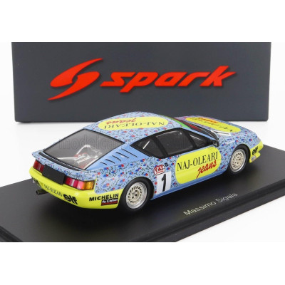 SPARK MODEL RENAULT ALPINE V6 TURBO N 1 EUROPA CUP CHAMPION 1987 M.SIGALA - LIGHT BLUE YELLOW 1/43