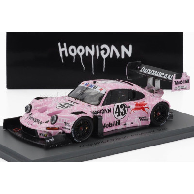 SPARK MODEL PORSCHE 911 (912 BASE) HOONIPIGASUS 1400hp N 43 RALLY PIKES PEAK HILL CLIMB 2022 KEN BLOCK - PINK WHITE BLACK 1/43