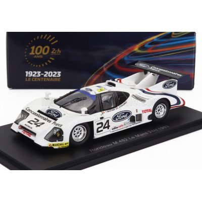 SPARK MODEL RONDEAU M482 4.0L V8 TEAM FORD CONCESSIONAIRES N 24 24h LE MANS 1983 HENRY PESCAROLO - THIERRY BOUTSEN - WHITE 1/43