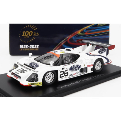 SPARK MODEL RONDEAU M482 3.3L V8 TEAM FORD CONCESSIONAIRES FRANCE N 26 24h LE MANS 1983 J.RONDEAU - A.FERTE - M.FERTE - WHITE 1/
