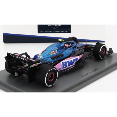 SPARK MODEL ALPINE F1 A522 TEAM ALPINE BWT N 31 5th AUSTRIAN GP 2022 - 100th GP ESTEBAN OCON - BLUE PINK 1/43