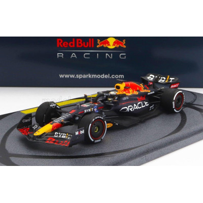 SPARK MODEL RED BULL F1  RB18 TEAM ORACLE RED BULL RACING N 1 WINNER ABU DHABI WORLD CHAMPION 2022 MAX VERSTAPPEN - MATT BLUE YE