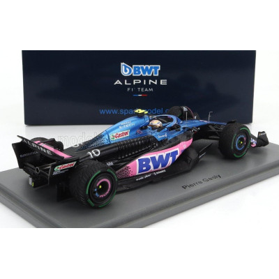 SPARK MODEL ALPINE F1  A523 TEAM BWT ALPINE N 10 7th MONACO GP 2023 PIERRE GASLY - BLUE BLACK PINK 1/43