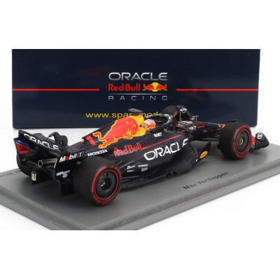 SPARK MODEL RED BULL F1  RB19 TEAM ORACLE RED BULL RACING N 1 WORLD CHAMPION (40th CAREER VICTORY) WINNER SPAIN GP 2023 MAX VERS