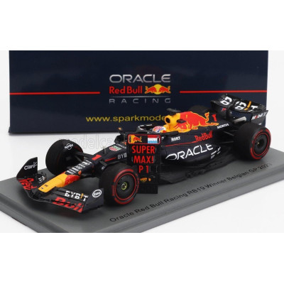 SPARK MODEL RED BULL F1  RB19 TEAM ORACLE RED BULL RACING N 1 WORLD CHAMPION WINNER BELGIUM GP 2023 MAX VERSTAPPEN - MATT BLUE 1