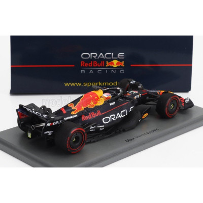 SPARK MODEL RED BULL F1  RB19 TEAM ORACLE RED BULL RACING N 1 WORLD CHAMPION WINNER BELGIUM GP 2023 MAX VERSTAPPEN - MATT BLUE 1