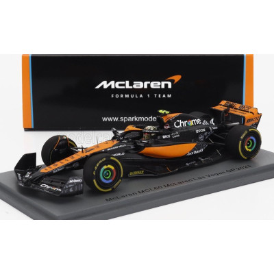 SPARK MODEL McLAREN F1  MCL60 TEAM McLAREN N 4 LAS VEGAS GP 2023 LANDO NORRIS - ORANGE BLUE BLACK 1/43