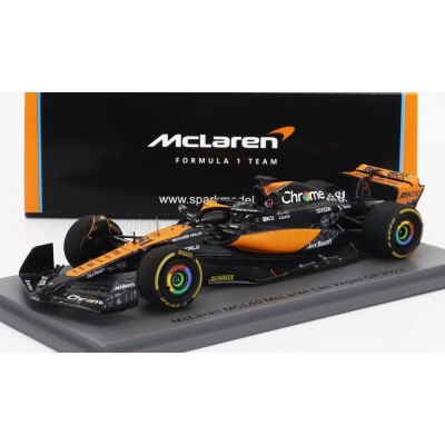 SPARK MODEL McLAREN F1  MCL60 TEAM McLAREN N 81 LAS VEGAS GP 2023 OSCAR PIASTRI - ORANGE BLUE BLACK 1/43