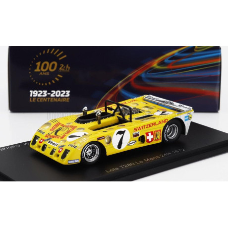 SPARK MODEL LOLA T280 COSWORTH DFV 3.0L V8 TEAM ECURIE BONNIER N 7 24h LE MANS 1972 J.DE BRAGATION - M.CABRAL - H.DE FIERLANDT -