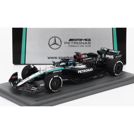 SPARK MODEL MERCEDES GP F1  W15 EQ PERFORMANCE TEAM AMG PETRONAS MOTORSPORT N 63 BAHRAIN GP 2024 GEORGE RUSSELL - BLACK SILVER G