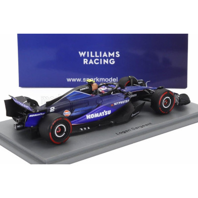 SPARK MODEL WILLIAMS F1  FW46 TEAM WILLIAMS RACING N 2 BAHRAIN GP 2024 LOGAN SARGEANT - 2 TONE BLUE 1/43