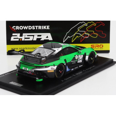 SPARK MODEL PORSCHE 911 992 GT3 R TEAM HUBER RACING N 54 24h SPA 2023 A.GUVEN - S.MULLER - C.ENGELHART - GREEN BLACK 1/43
