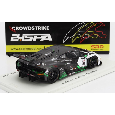 SPARK MODEL LAMBORGHINI HURACAN GT3 EVO 2 TEAM AGS EVENTS N 8 24h SPA 2023 L.GORINI - A.BORGA - N.JAMIN - BLACK WHITE 1/43