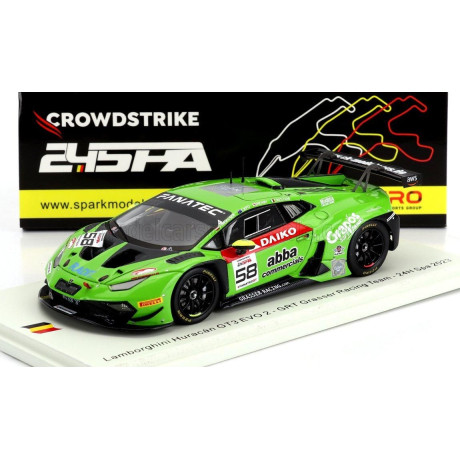 SPARK MODEL LAMBORGHINI HURACAN GT3 EVO 2 TEAM GRASSER RACING 24h SPA 2023 F.CRESTANI - S.NEARY - G.TWERASER - R.CAPO - GREEN BL