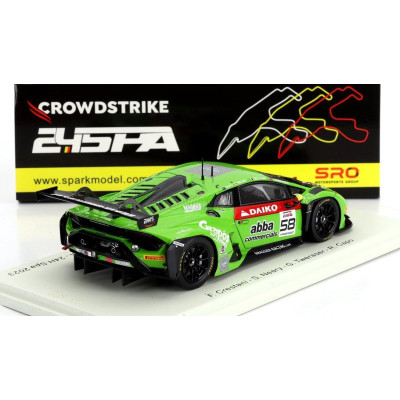 SPARK MODEL LAMBORGHINI HURACAN GT3 EVO 2 TEAM GRASSER RACING 24h SPA 2023 F.CRESTANI - S.NEARY - G.TWERASER - R.CAPO - GREEN BL