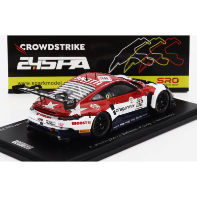 SPARK MODEL PORSCHE 911 992 GT3 R TEAM GMG RACING N 132 24h SPA 2023 K.WADHINGTON - J.SOFRONAS - P.LONG - J.BLEEKEMOLEN - RED WH