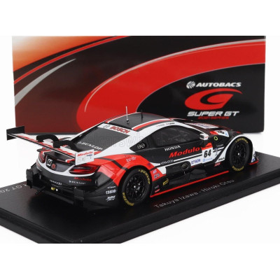 SPARK MODEL HONDA NSX-GT TEAM MODULO NAKAJIMA RACING N 64 GT500 CLASS SUPER GT 2021 TAKUYA IZAWA - HIROKI OTSU - BLACK WHITE RED