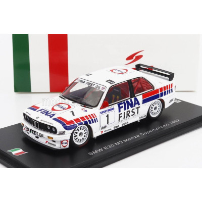 SPARK MODEL BMW 3-SERIES (E30) M3 TEAM BMW FINA N 1 SUPERTURISMO MONZA 1992 ROBERTO RAVAGLIA - WHITE 1/43