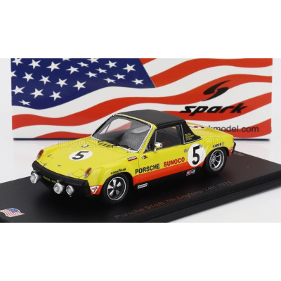 SPARK MODEL PORSCHE 914/6 N 5 24h DAYTONA 1971 J.DUVAL - G.NICHOLAS - B.BAILEY - YELLOW RED BLACK 1/43