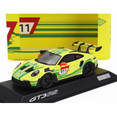 SPARK MODEL PORSCHE 911 992 GT3 RS N 911 COUPE 2023 - YELLOW GREEN 1/43