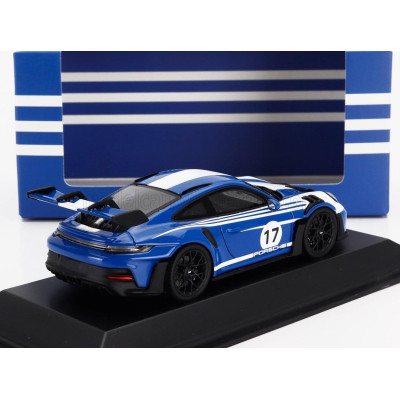 SPARK MODEL PORSCHE 911 992 GT3 RS N 17 RACING COUPE 2023 - BLUE WHITE 1/43