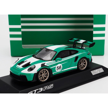 SPARK MODEL PORSCHE 911 992 GT3 RS N 56 RACING COUPE 2023 - GREEN WHITE 1/43