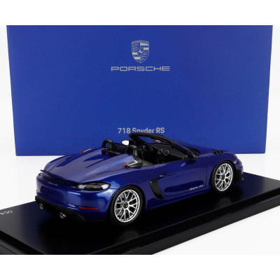 SPARK MODEL PORSCHE 718 (982) SPIDER RS 2024 - CON VETRINA - WITH SHOWCASE - BLUE 1/18