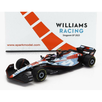 SPARK MODEL WILLIAMS F1  FW45 TEAM WILLIAMS RACING GULF N 2 SINGAPORE GP 2023 LOGAN SARGEANT - LIGH BLUE 1/64