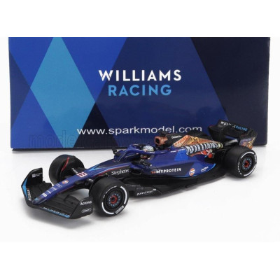 SPARK MODEL WILLIAMS F1  FW45 TEAM WILLIAMS RACING GULF N 23 LAS VEGAS USA GP 2023 ALEXANDER ALBON - BLUE BLACK GOLD 1/64