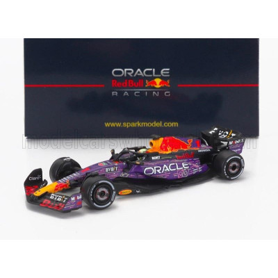 SPARK MODEL RED BULL F1  RB19 TEAM ORACLE RED BULL RACING N 1 WORLD CHAMPION WINNER LAS VEGAS USA GP 2023 MAX VERSTAPPEN - PURPL