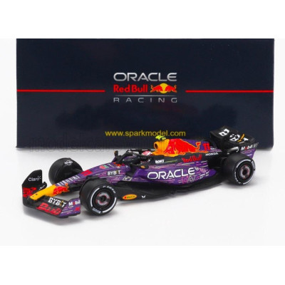 SPARK MODEL RED BULL F1  RB19 TEAM ORACLE RED BULL RACING N 11 3rd LAS VEGAS USA GP 2023 SERGIO PEREZ - PURPLE YELLOW RED 1/64