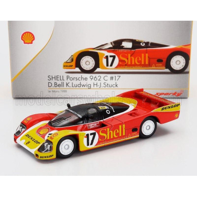 SPARK MODEL PORSCHE 962C 2.8L TEAM PORSCHE AG N 17 2nd 24h LE MANS 1988 KLAUS LUDWING - HANS JOACHIM STUCK - DEREK BELL - RED YE