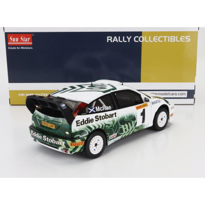 SUN STAR FORD ENGLAND FOCUS RS WRC 03 N 1 RALLY PIRELLI INTERNATIONAL 2005 COLIN McRAE - WHITE 1/18