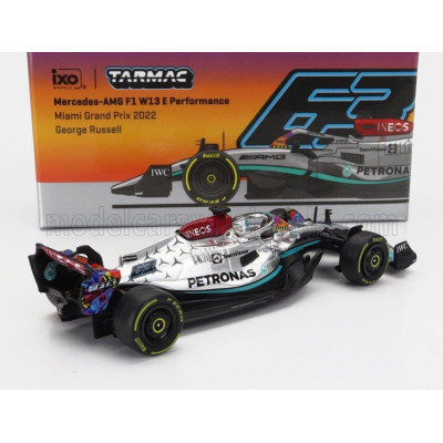 TARMAC MERCEDES GP F1 W13E TEAM MERCEDES-AMG PETRONAS F1 N 63 5th MIAMI GP 2022 GEORGE RUSSELL - SILVER GREEN 1/64