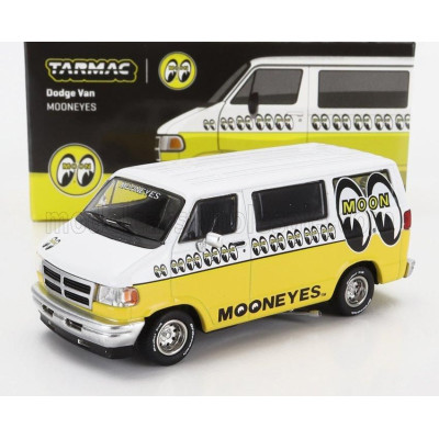 TARMAC DODGE RAM 150 VAN MOONEYES 1996 - WHITE YELLOW 1/64