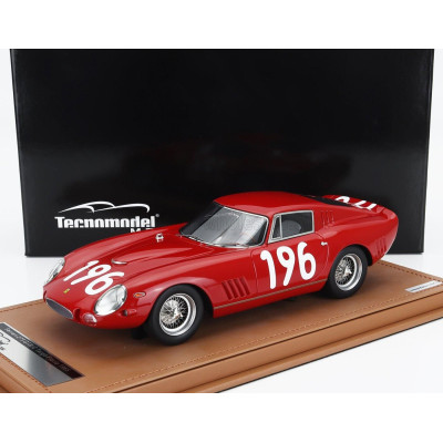 TECNOMODEL FERRARI 275 GTB/C COMPETIZIONE N 196 TARGA FLORIO 1965 G.BISCALDI - B.DESERTI - RED 1/18