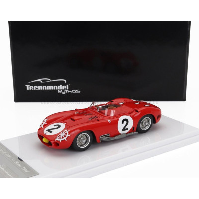 TECNOMODEL MASERATI 450S 4.5L V8 TEAM OFFICINE ALFIERI MASERATI N 2 24h LE MANS 1957 JEAN BEHRA - ANDRE SIMON - RED 1/43