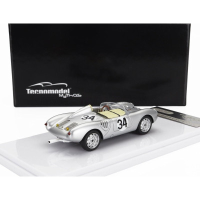 TECNOMODEL PORSCHE 550A TEAM PORSCHE KG N 34 24h LE MANS 1957 C.STOREZ - E.CRAWFORD - SILVER 1/43