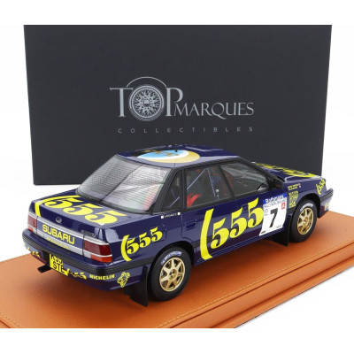 TOPMARQUES SUBARU LEGACY RS N 7 WINNER RALLY NEW ZEALAND 1993 COLIN McRAE - DEREK RINGER - CON VETRINA - WITH SHOWCASE - BLUE YE