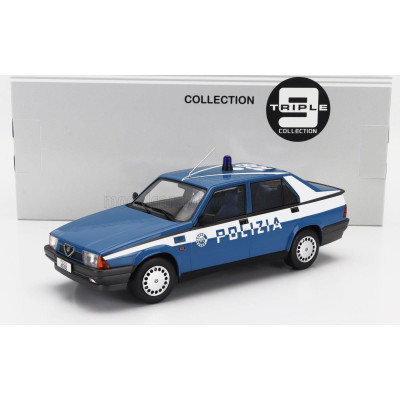 TRIPLE9 ALFA ROMEO 75 POLIZIA - POLICE - 1988 - BLUE WHITE 1/18